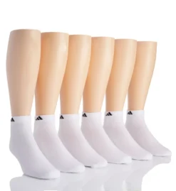ADIDAS Extended Size Athletic Low Cut Socks - 6 Pack