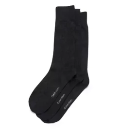 Calvin Klein Viscose Rayon Textured Dress Crew Sock - 3 Pack