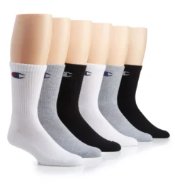 Champion Men's Logo Crew Socks - 6 Pack