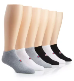 Champion Men's Logo No Show Socks - 6 Pack