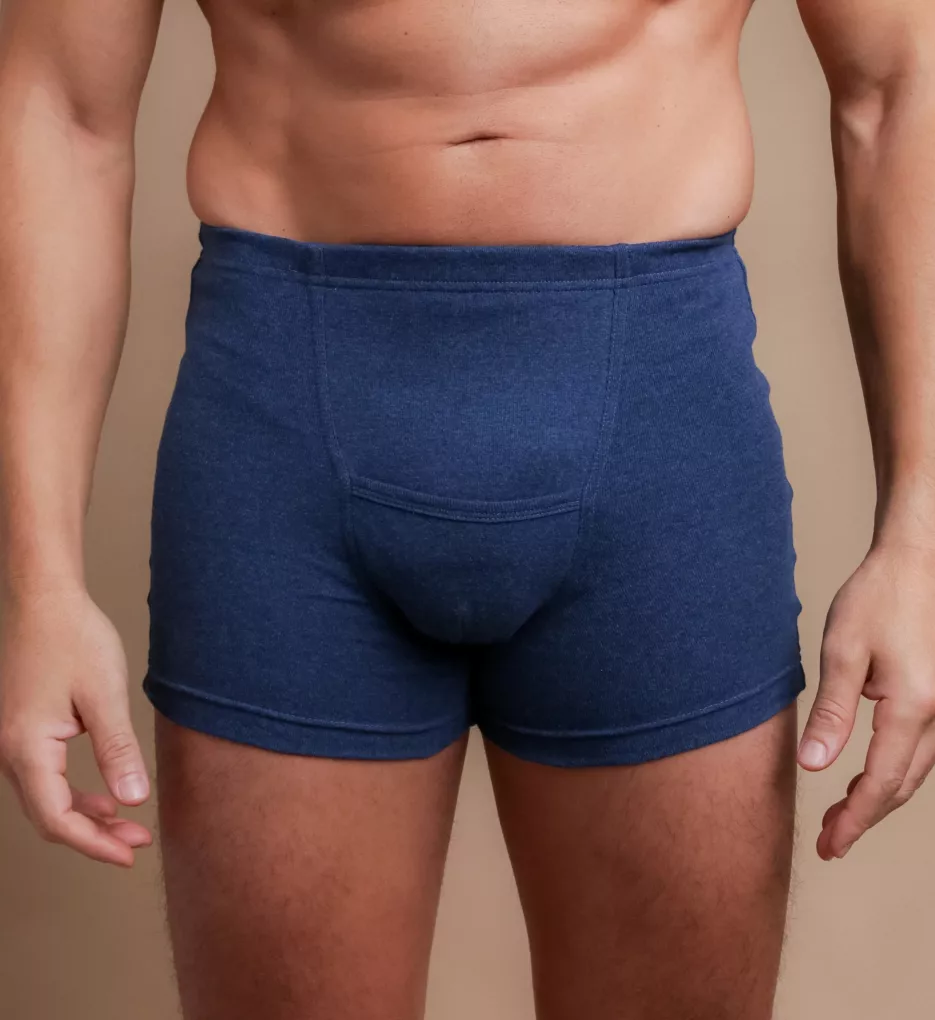 Latex Free Cotton Ribbed Elasticized Boxer Brief - Image 2