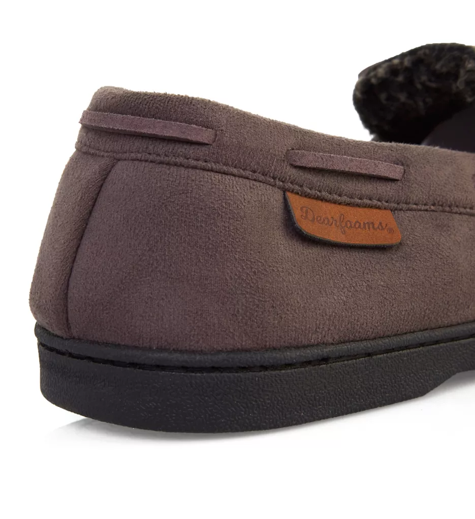 Microfiber Suede Moc Tie Slipper With Memory Foam - Image 4