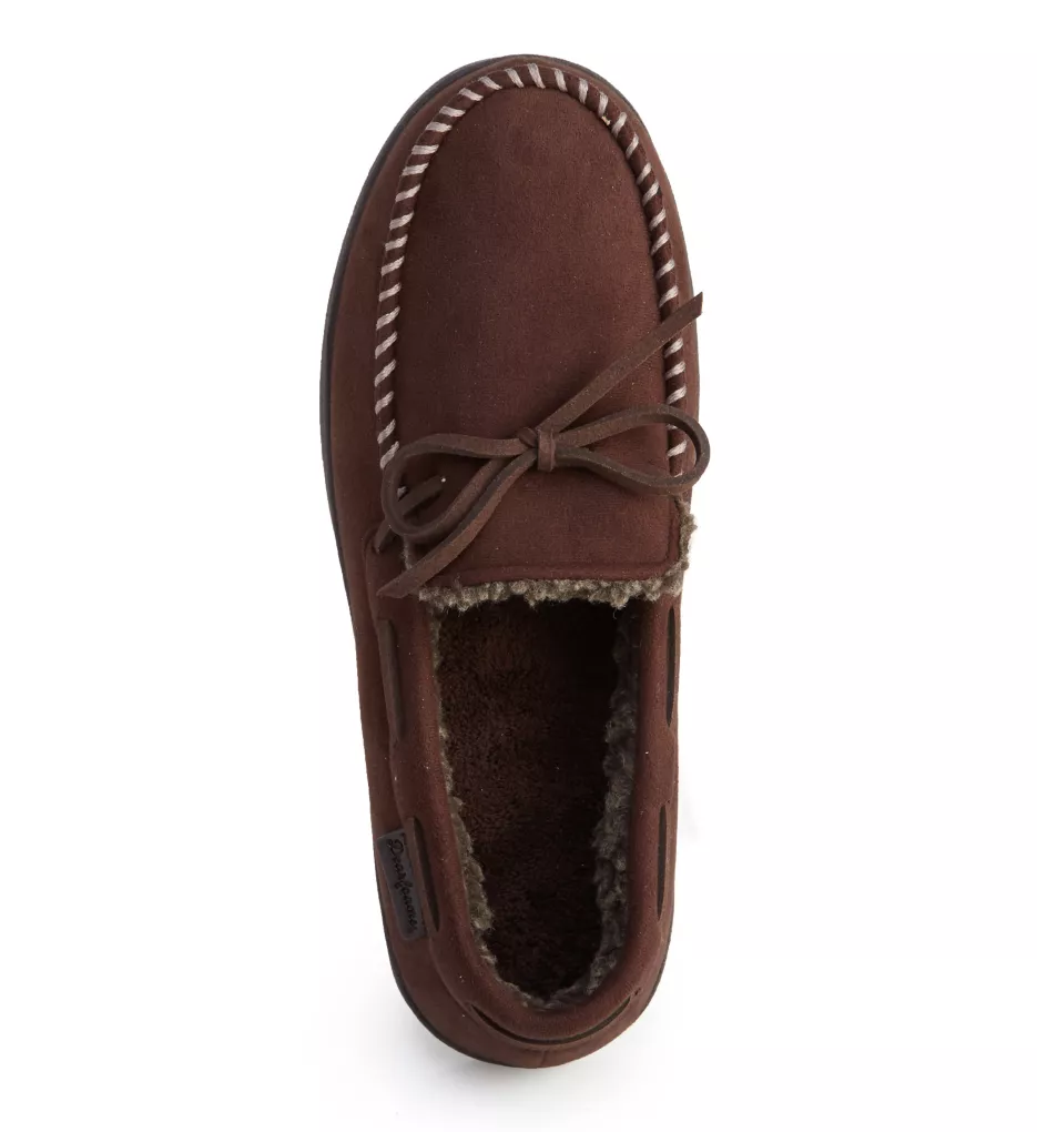 Microfiber Suede Moc Tie Slipper With Memory Foam - Image 2