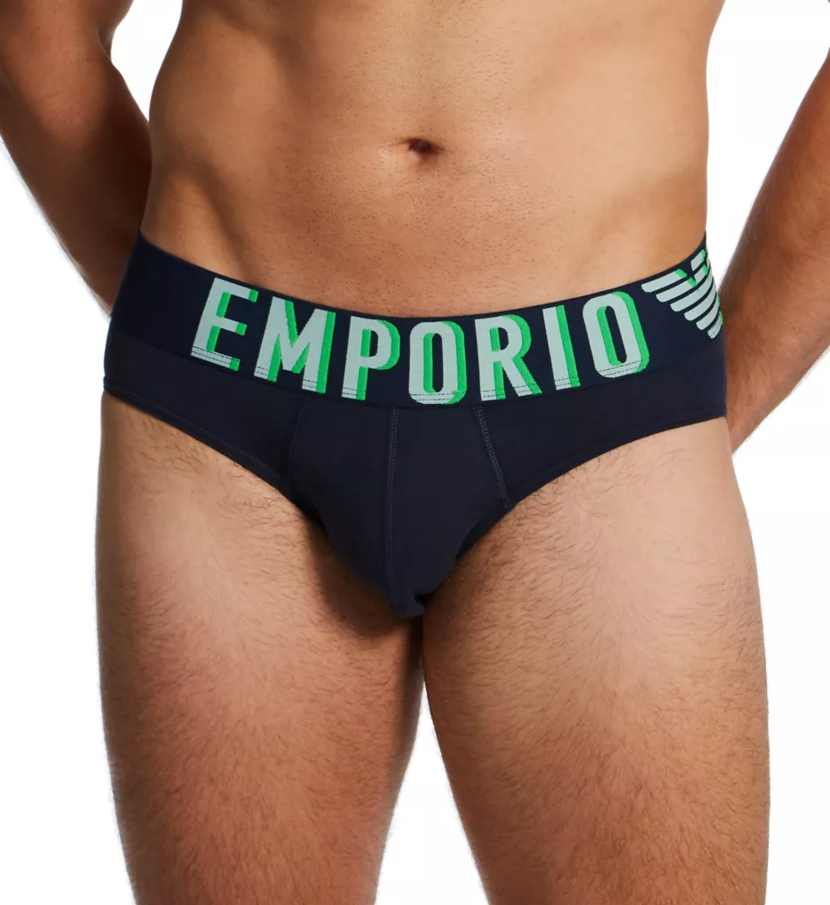 Emporio Armani Megalogo Cotton Stretch Brief - Image 2