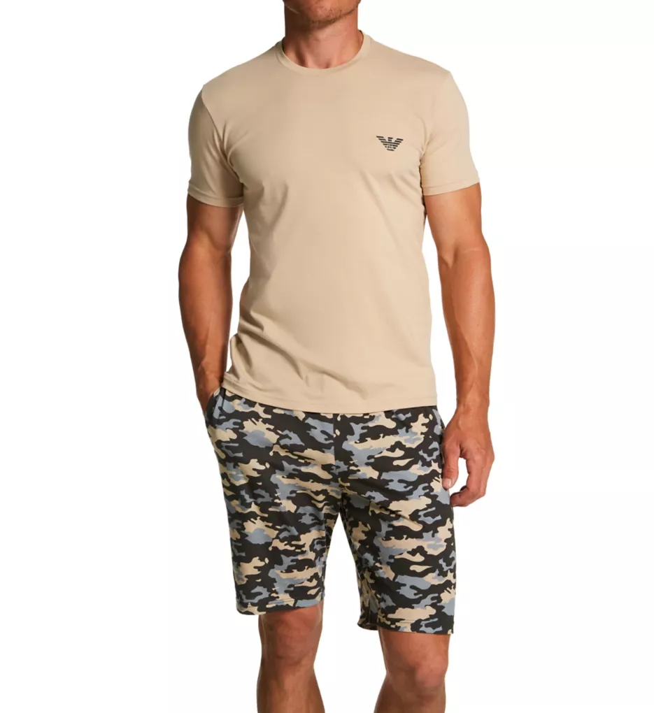 Emporio Armani Cotton Stretch Pajama Short Set - Image 2