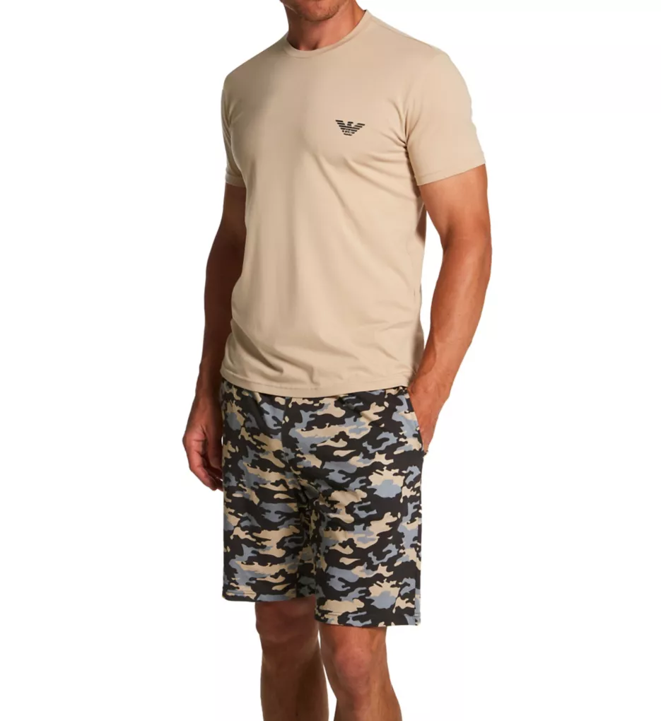 Emporio Armani Cotton Stretch Pajama Short Set