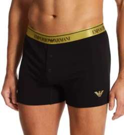 Emporio Armani Shiny Logoband Button Fly Boxer