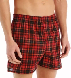 FRUIT OF THE LOOM Extended Size Tartan Woven Boxers - 3 Pack