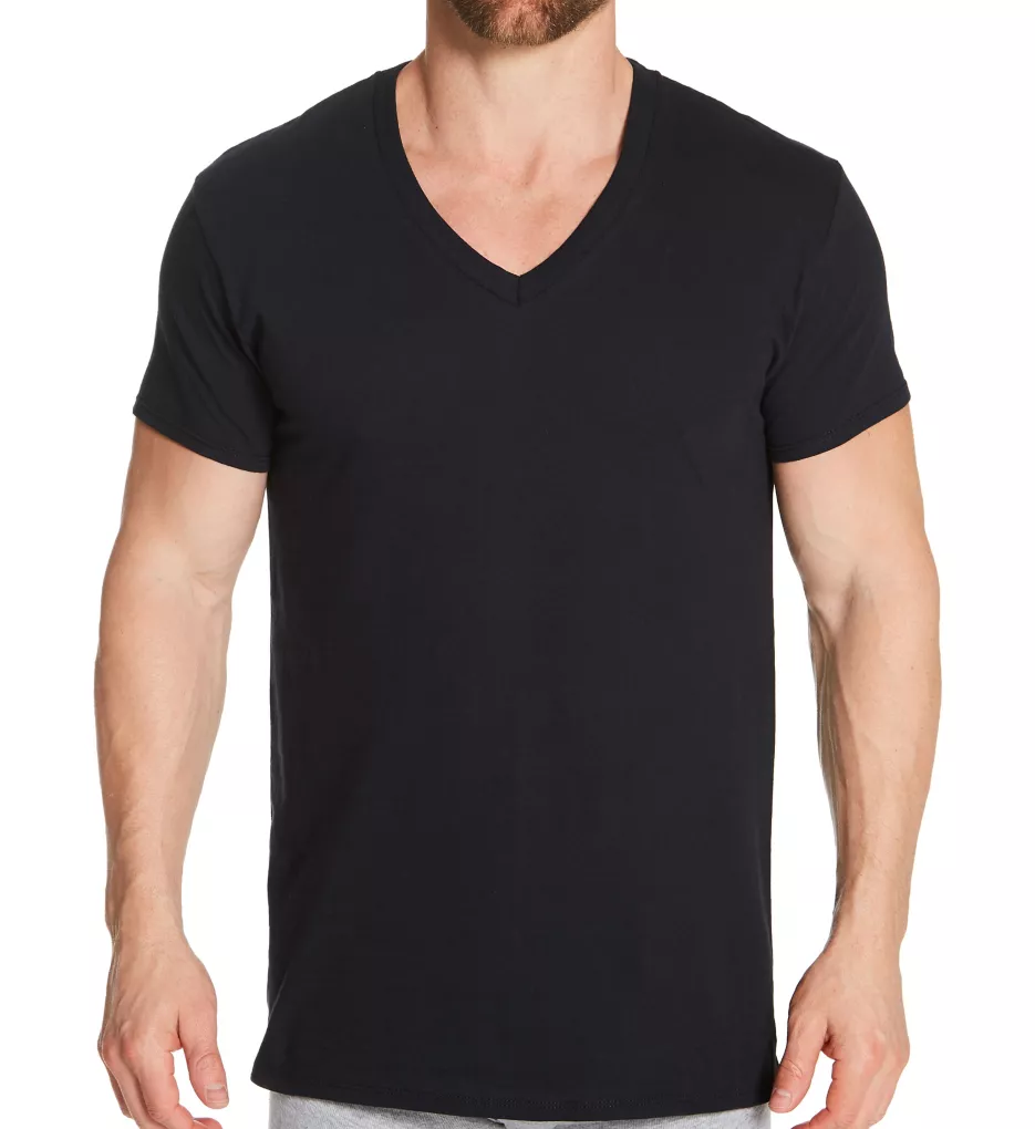 FRUIT OF THE LOOM Stay Tucked Cotton V Neck T-Shirts - 5 Pack - Image 2