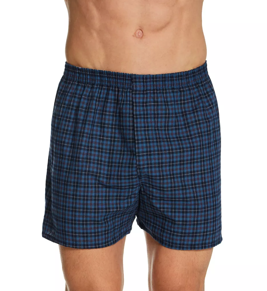 FRUIT OF THE LOOM Assorted Tartan Plaid Woven Boxers - 5 Pack - Image 2