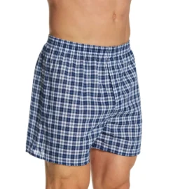 FRUIT OF THE LOOM Assorted Tartan Plaid Woven Boxers - 5 Pack