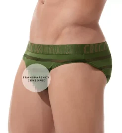 Encore Plus See Through Stripe Brief