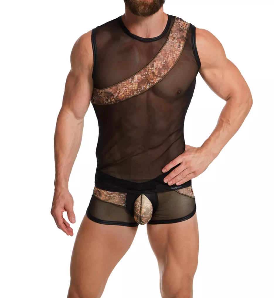 Sheer Animal Print Muscle Shirt - Image 7