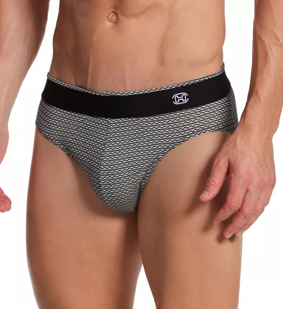 Hom Silvester Geometric Micro Print Comfort Mini Brief - Image 2
