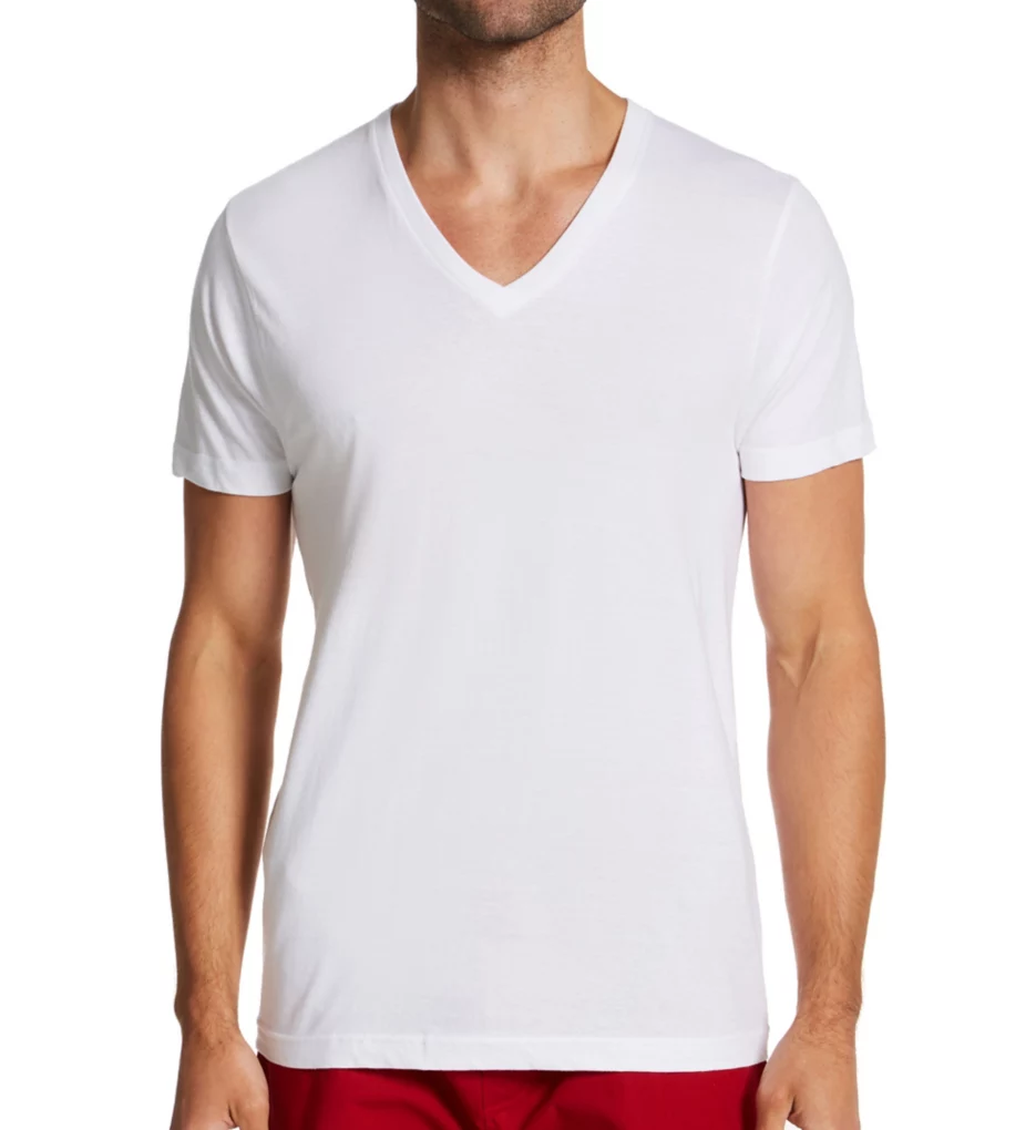 100% Cotton V-Neck T-Shirt - 4 Pack - Image 2