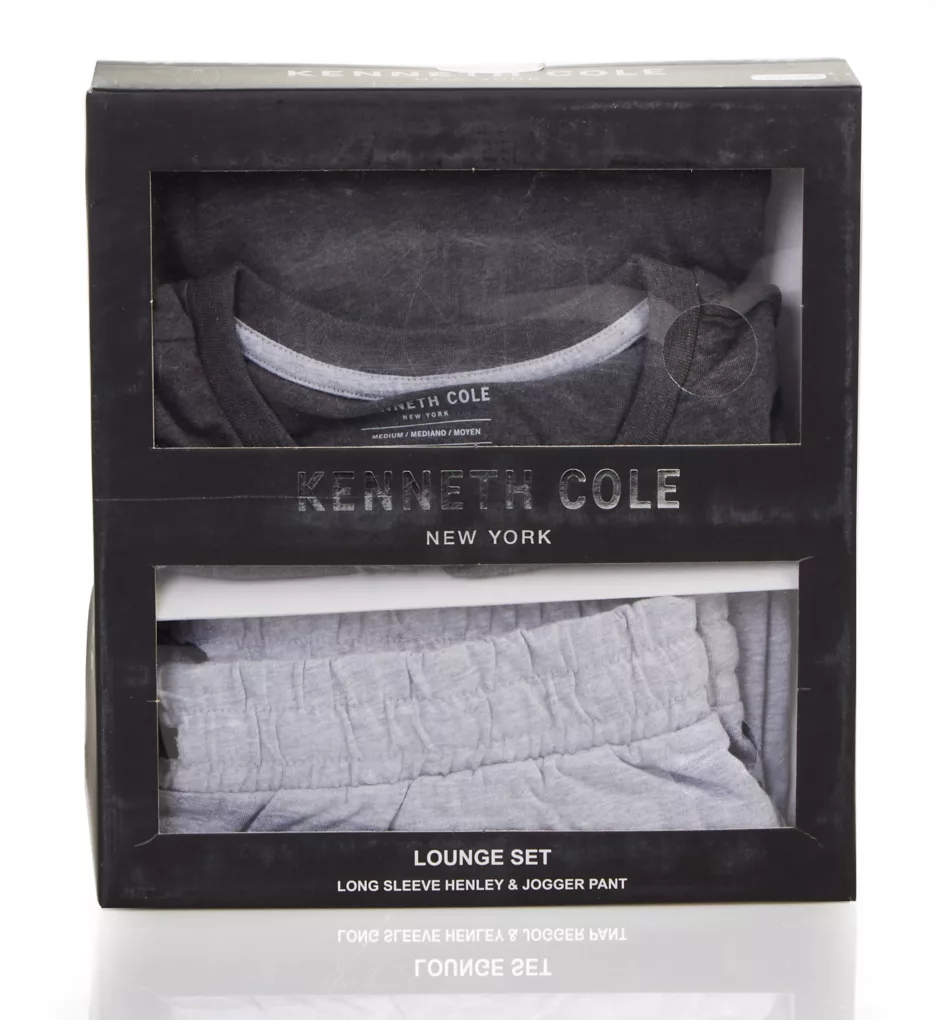 Kenneth Cole Holiday Long Sleeve Henley And Jogger Lounge Set - Image 4