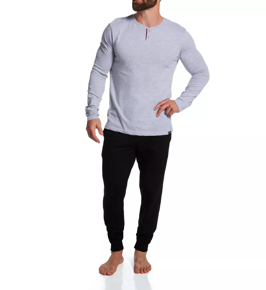 Kenneth Cole Holiday Long Sleeve Henley And Jogger Lounge Set - Image 2