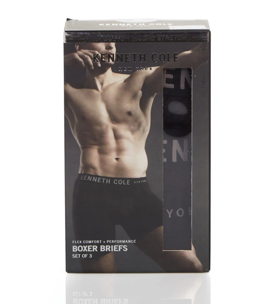 Kenneth Cole Pima Cotton & Modal Stretch Boxer Brief - 3 Pack - Image 4