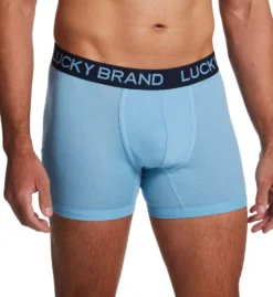 Lucky Cotton Viscose Blend Boxer Briefs - 3 Pack
