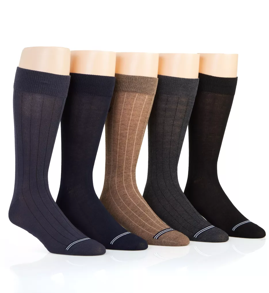 Nautica Solid Ribbed Dress Sock - 5 Pack