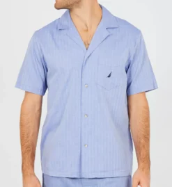 Nautica Anchor Herringbone Camp Sleep Shirt