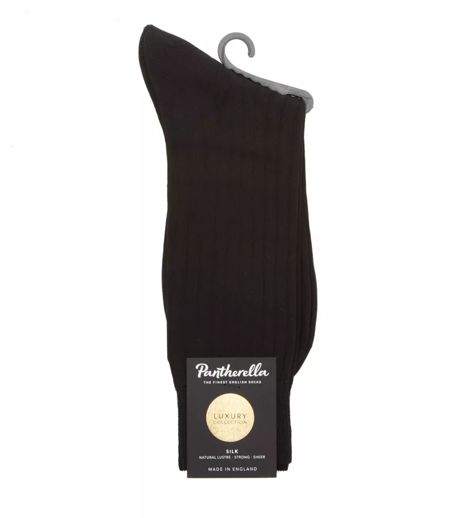 Asberley Luxury Silk Blend 9x1 Rib Crew Sock - Image 2