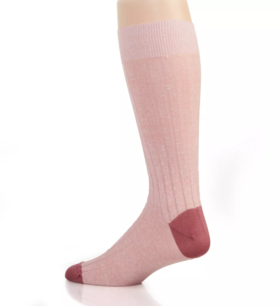 Hamada Linen Blend 8x3 Rib Crew Sock - Image 3