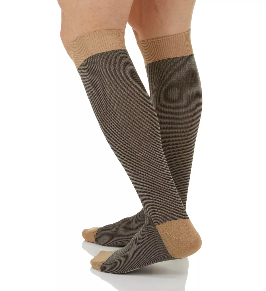 Tewkesbury 3 Colour Over The Calf Birdseye Sock - Image 3