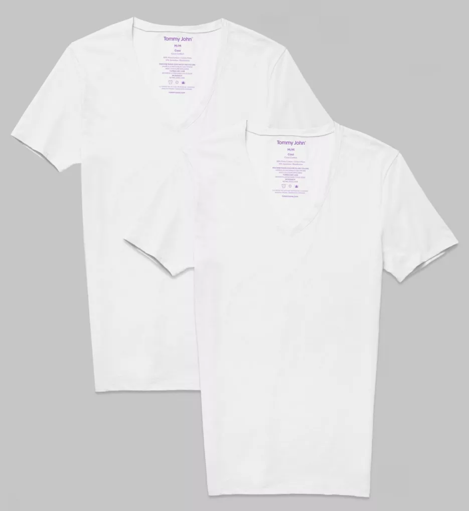 Cool Cotton Stay-Tucked Deep V-Neck Tee - 2 Pack - Image 6