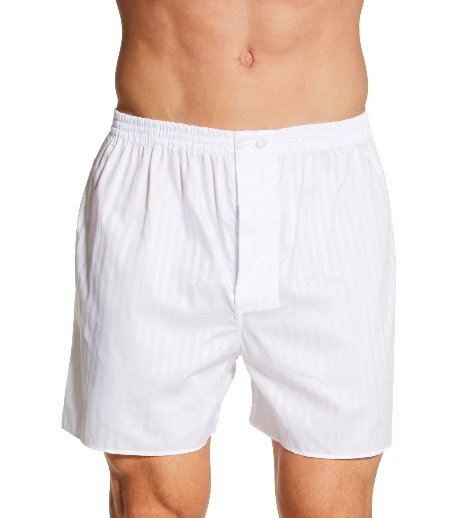 Cotton Woven Stripe Button Fly Boxer - Image 2